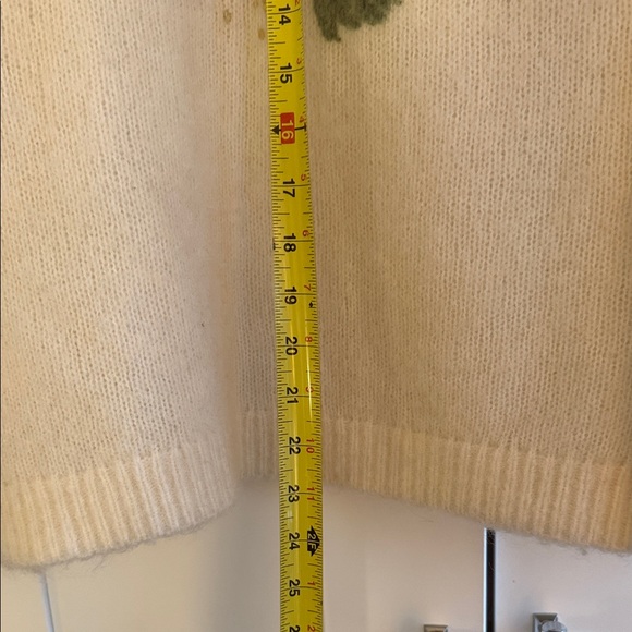 Sezane Floral Knit Sweater - Cream with Pink and Blue Accents - Picture 9 of 10